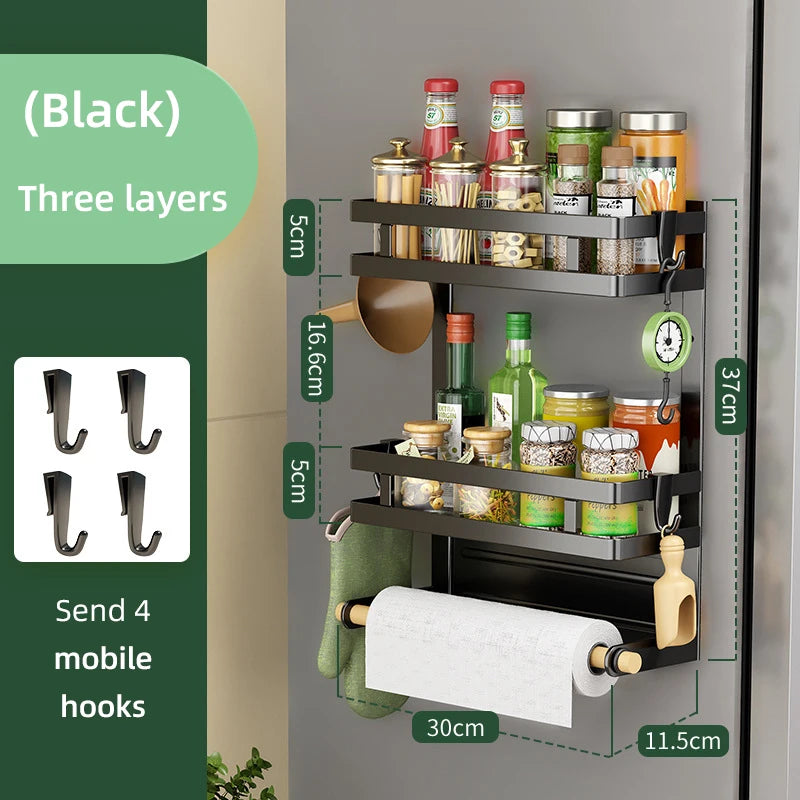 Kitchen Storage Organiser/Shelf - 2 or 3 Layers, Towel Holder, Side Mount, Rack Home Kitchen Organization