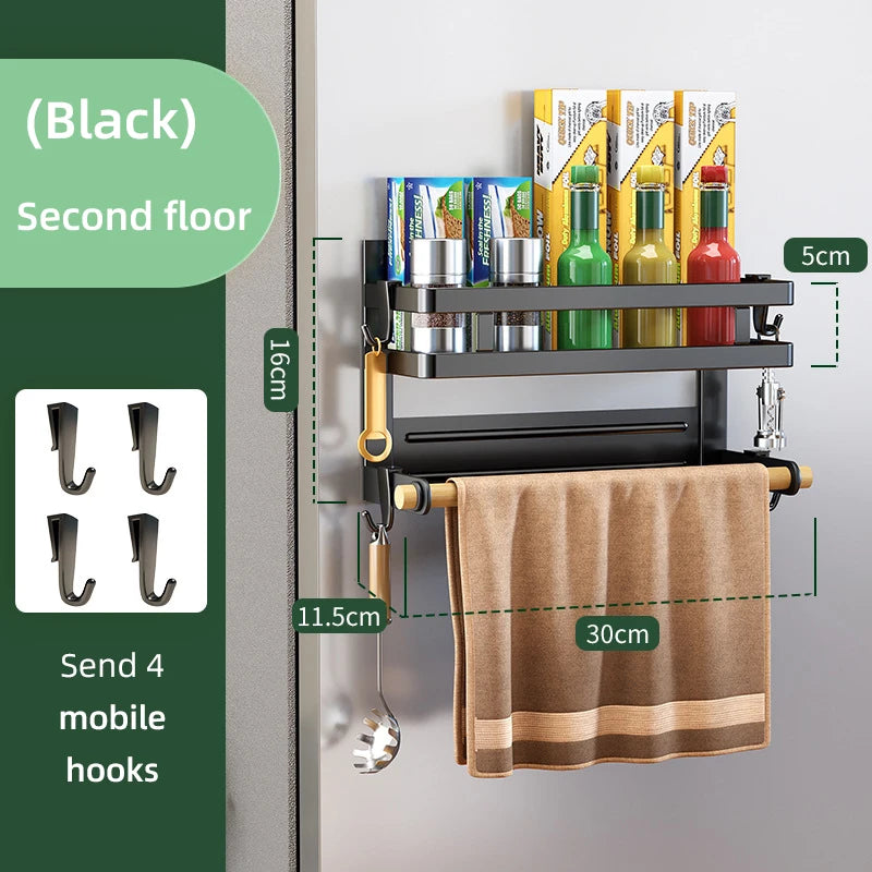 Kitchen Storage Organiser/Shelf - 2 or 3 Layers, Towel Holder, Side Mount, Rack Home Kitchen Organization