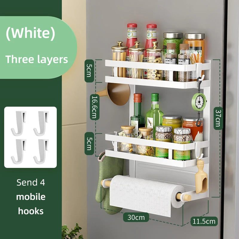 Kitchen Storage Organiser/Shelf - 2 or 3 Layers, Towel Holder, Side Mount, Rack Home Kitchen Organization